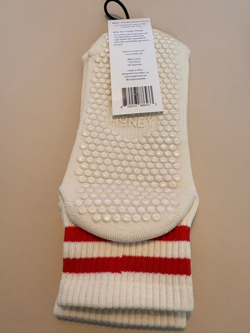 Lucky Honey the boyfriend sock - one size. NWT - Picture 5 of 6